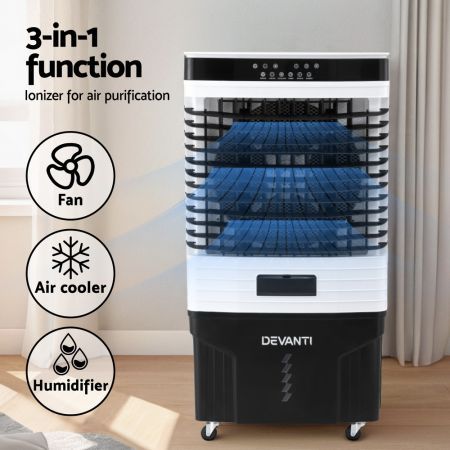 Devanti 60L Evaporative Air Cooler Conditioner