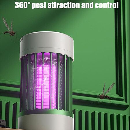 Electric Mosquito Zapper with Night Light Cordless USB Rechargeable Mosquito Repellent Outdoor Patio Fly Killer for Yard Patio Home, Green