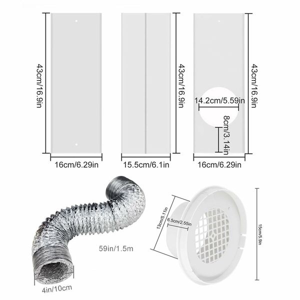 Dryer Accessory Clothes Dryer Vent Parts Clothes Connector  Fittings Indoor Dryer Vent Kit Window Duct Parts Accessories