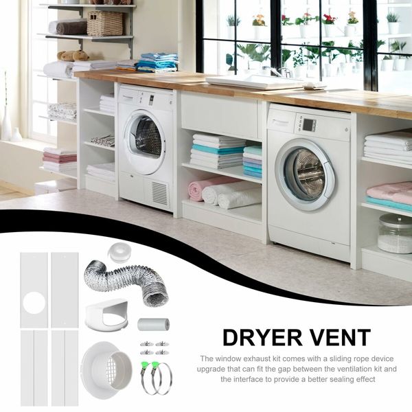 Dryer Accessory Clothes Dryer Vent Parts Clothes Connector  Fittings Indoor Dryer Vent Kit Window Duct Parts Accessories