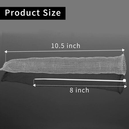 12 Pieces Lint Traps Washing Machine Stainless Steel Lint Snare Traps Laundry Mesh Washer Hose Filter with 12 Pcs Cable Ties