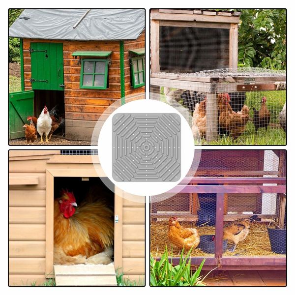 Silicone Chicken Coop Mats Nesting Box Liners Washable Reusable For Eggs Bedding Pads Color Grey