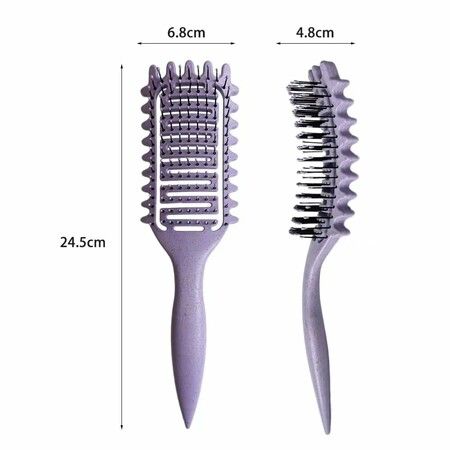 Curl Defining Brush for Curly Hair, Vented Hair Brush, Curly Hair Brush Defining, Define Styling Brush for Curly Hair, Shaping and Defining Curls for Women, Purple, 1PC