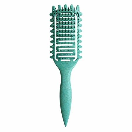 Curl Defining Brush for Curly Hair, Vented Hair Brush, Curly Hair Brush Defining, Define Styling Brush for Curly Hair, Green, 1PC