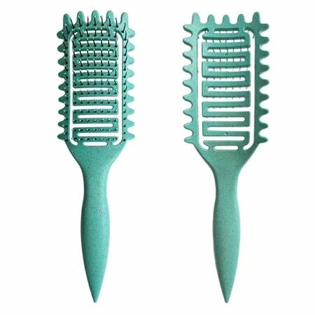 Curl Defining Brush for Curly Hair, Vented Hair Brush, Curly Hair Brush Defining, Define Styling Brush for Curly Hair, Green, 1PC