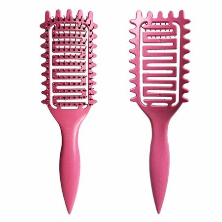 Curl Defining Brush for Curly Hair, Vented Hair Brush, Curly Hair Brush Defining, Define Styling Brush for Curly Hair, Shaping and Defining Curls for Women, Pink, 1PC