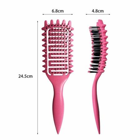 Curl Defining Brush for Curly Hair, Vented Hair Brush, Curly Hair Brush Defining, Define Styling Brush for Curly Hair, Shaping and Defining Curls for Women, Pink, 1PC