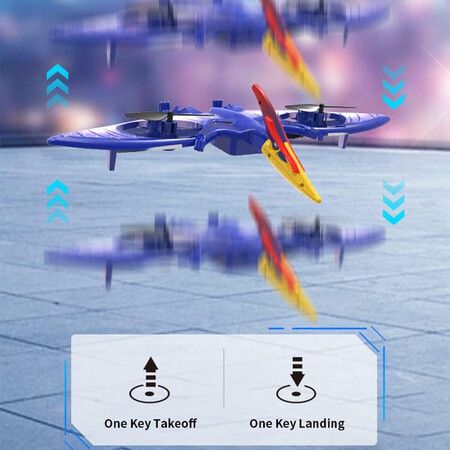 Pterosaur Flying Remote Control Toy for Kids, Headless Mode, LED Light, Perfect Birthday Christmas Gift, One Key Start, Speed Adjustment