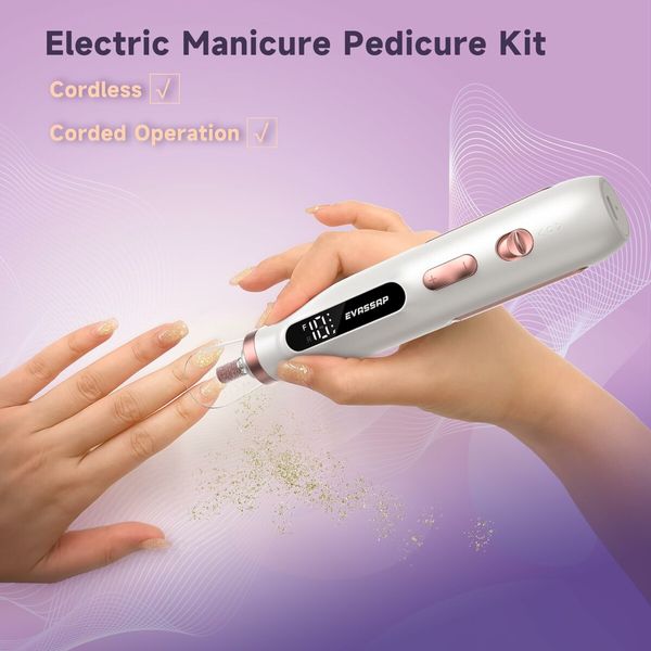 Professional Nail Drill,Electric Nail File kit for Acrylic Gel Nails,Electric Manicure and Pedicure Tools,10 Speeds Nail Care Gift for Trimmer,Grinder,Buffer