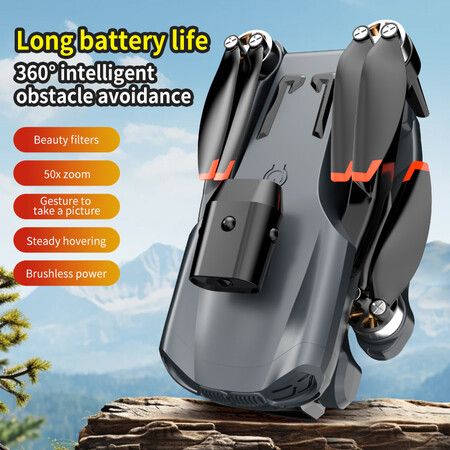 50x Zoom Triple Cameras Optical Flow Positioning Brushless RC Drone GPS  Foldable Gyroscope Infrared  Obstacle Avoidance  Auto Takeoff Gesture Control