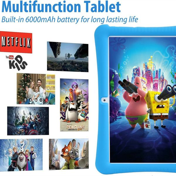 10.1 Inch Kids Tablet Android 11 with 4GB RAM 64GB ROM,Dual Camera,Educational Games Pre-Installed,Parental Control Kids