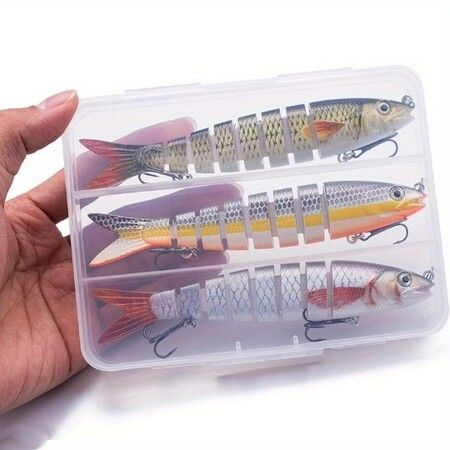 Fishing Lures for Freshwater and Saltwater, Lifelike Swimbait for Bass Trout Crappie, Slow Sinking Bass Fishing Lure, Amazing Fishing Gifts for Men, Must Have for Family Fishing Gear