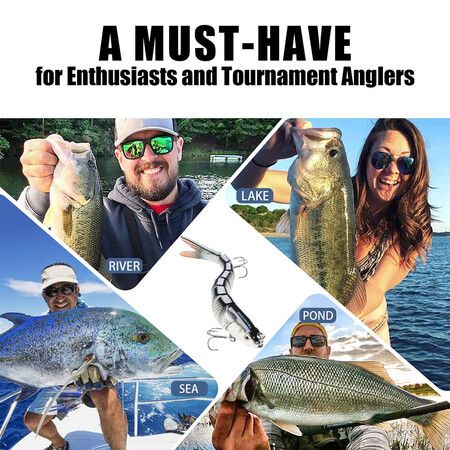 Fishing Lures for Freshwater and Saltwater, Lifelike Swimbait for Bass Trout Crappie, Slow Sinking Bass Fishing Lure, Amazing Fishing Gifts for Men, Must Have for Family Fishing Gear