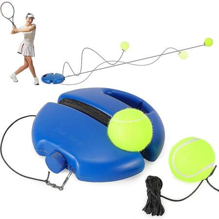 Tennis Training Aids Base With Elastic Rope Ball Practice Self-Duty Rebound Tennis Trainer Partner Device