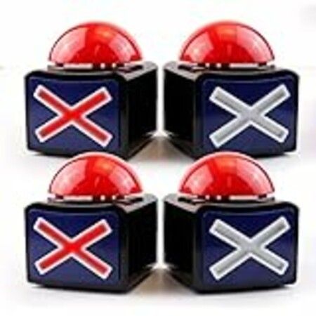 1p Game Buzzers Sound Pack Buzzer Button Lights Game Show Buzzers Family Quiz Game Buttons Perfect Game Night Trivia Club Classroom Black