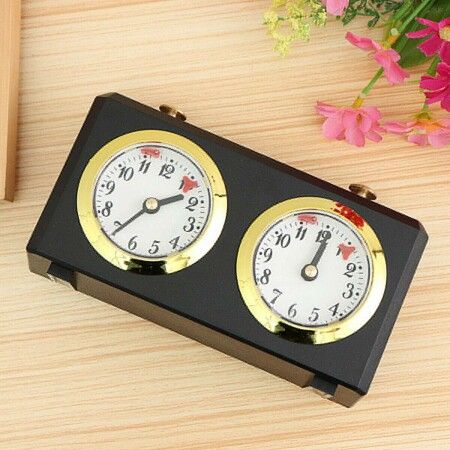 Chess Clock Mechanical Chess NO Battery reqire Competition Watch Timer Countdown Chess Watch Retro Analog Chess Play Black