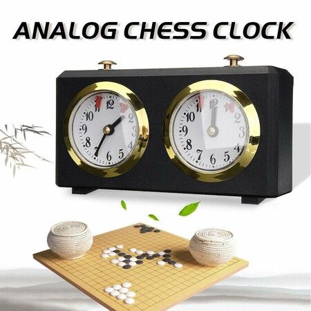 Chess Clock Mechanical Chess NO Battery reqire Competition Watch Timer Countdown Chess Watch Retro Analog Chess Play Black