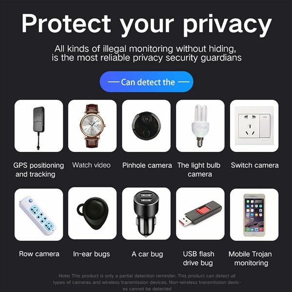 Hidden Camera Detector and Bug Detector, Anti-Spy Camera Finder Detector, GPS Hidden Camera Detector, Tracking Device Detector, Camera Detector for Hotels, Home, Airbnb, Office