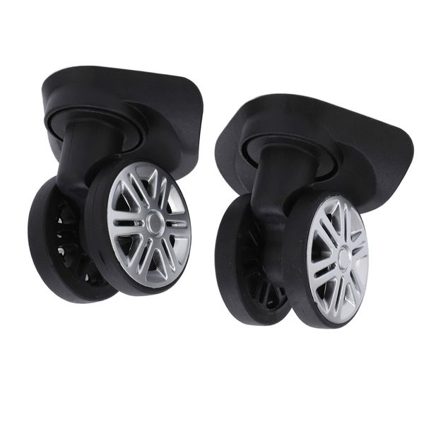 1 Pair Luggage Suitcase Wheels,Trunk Wheels,Luggage Wheel Spare Part Universal Wheel Replacement Luggage Suitcase Wheels for Luggage Suitcase Trolley,Mute Double Row Wheels