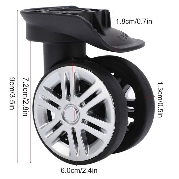 1 Pair Luggage Suitcase Wheels,Trunk Wheels,Luggage Wheel Spare Part Universal Wheel Replacement Luggage Suitcase Wheels for Luggage Suitcase Trolley,Mute Double Row Wheels