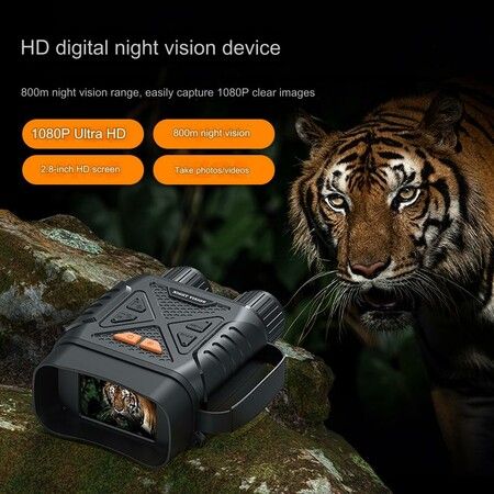 Night Vision Goggles, 4K Night Vision Binoculars for Men with 2.8Inch HD Screen,9 Levels IR Mode and 10X Digital Zoom for Hunting and Surveillance