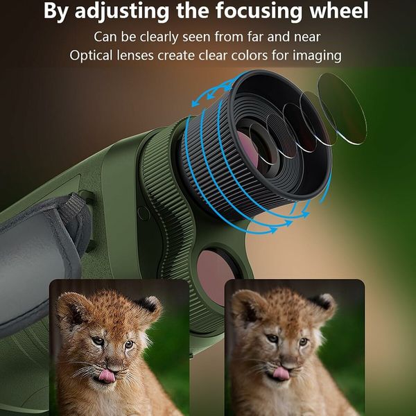 Night Vision Monocular with 8X Zoom 2500mAh Rechargeable Battery, Digital Infrared Monoculars for 100% Darkness, for Travel, Camping, Hunting and Outdoor Activities