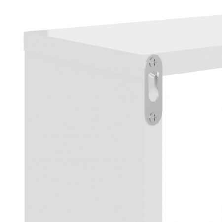 Wall Cube Shelves 2 pcs High Gloss White 26x15x26 cm