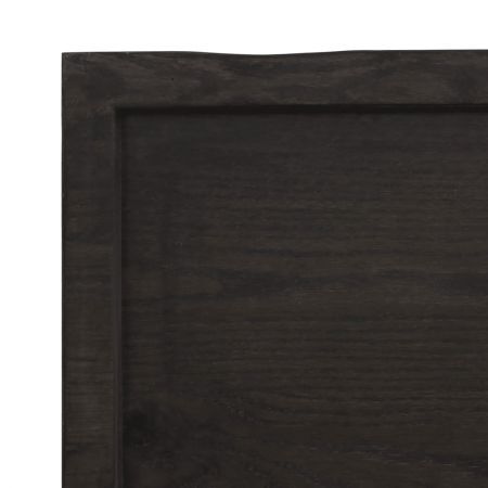 Wall Shelf Dark Brown 40x50x(2-4) cm Treated Solid Wood Oak