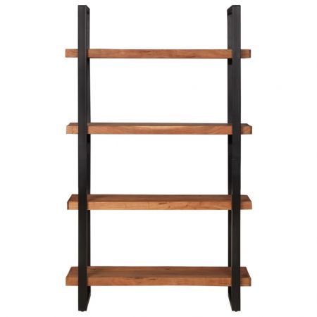 Bookcase 4-Tier 110x40x180 cm Solid Wood Acacia and Iron