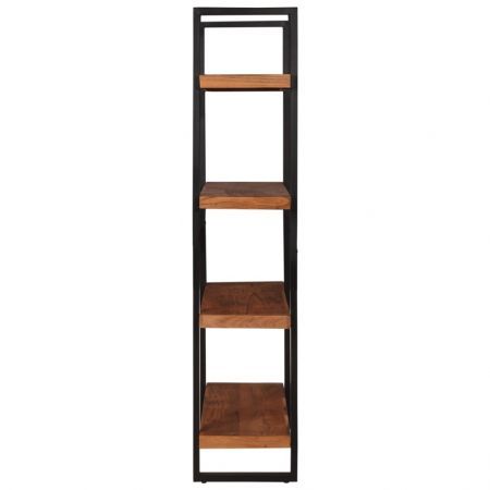 Bookcase 4-Tier 110x40x180 cm Solid Wood Acacia and Iron