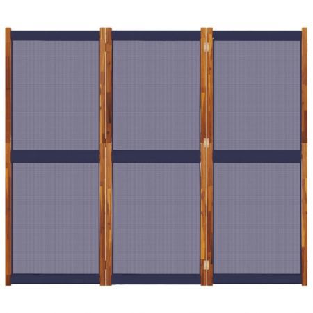 3-Panel Room Divider Dark Blue 210x180 cm