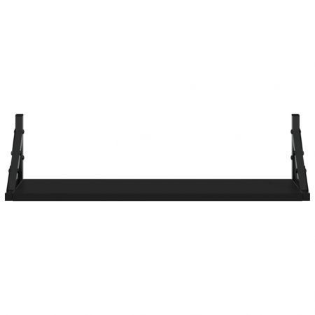 Wall Shelves 2 pcs Black 60x15x15.5 cm