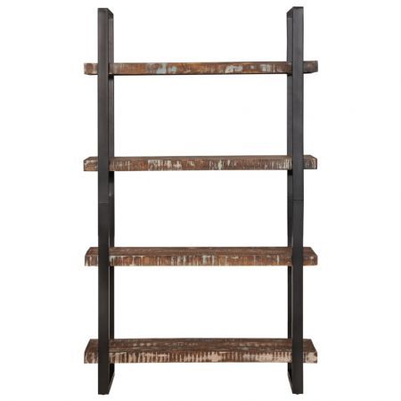 Bookcase 4-Tier 110x40x180 cm Solid Wood Reclaimed and Iron