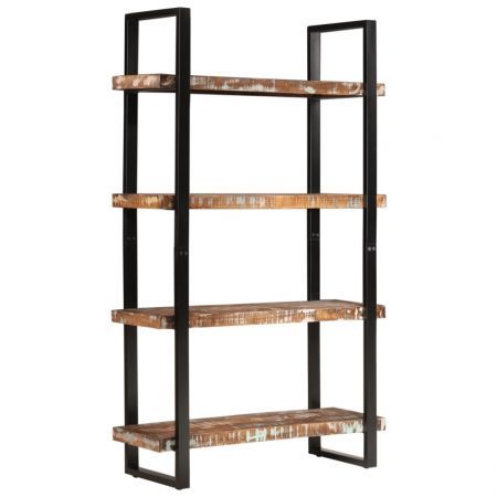 Bookcase 4-Tier 110x40x180 cm Solid Wood Reclaimed and Iron