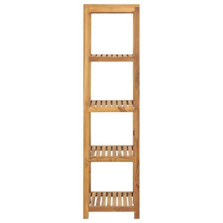 4-Tier Bathroom Storage Rack Solid Wood Teak 42x42x165 cm