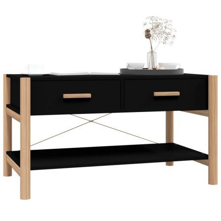 Coffee Table Black 82x48x45 cm Engineered Wood