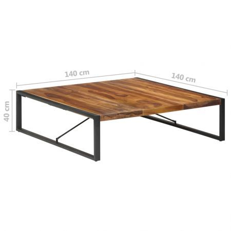 Coffee Table 140x140x40 cm Solid Wood