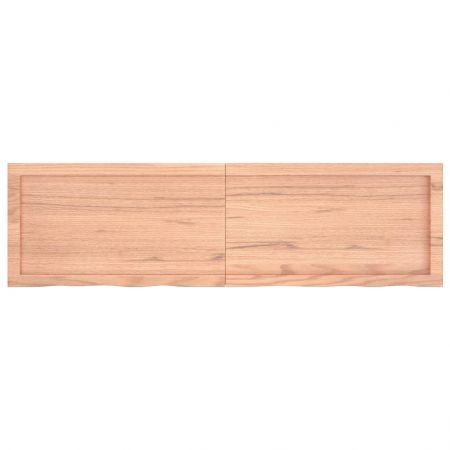 Wall Shelf Light Brown 140x40x(2-4) cm Treated Solid Wood Oak