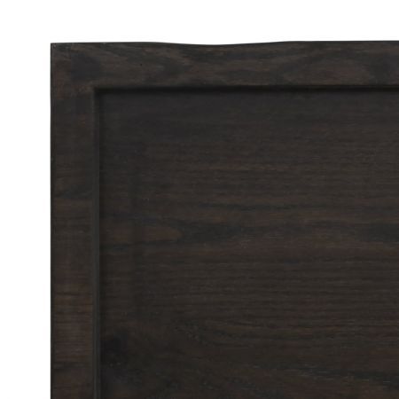 Wall Shelf Dark Brown 40x60x(2-4) cm Treated Solid Wood Oak