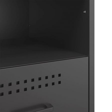 Bedside Cabinets 2 pcs Black 36x39x50.5 cm Cold-rolled Steel