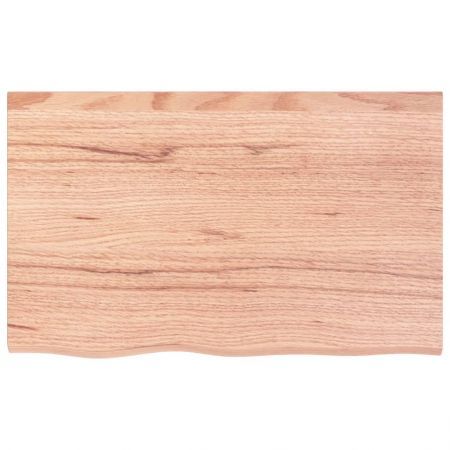 Wall Shelf Light Brown 80x50x(2-6) cm Treated Solid Wood Oak