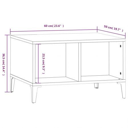 Coffee Table Sonoma Oak 60x50x36.5 cm Engineered Wood