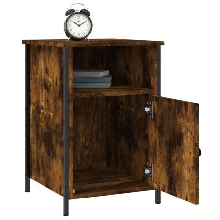 Bedside Cabinets 2 pcs Smoked Oak 40x42x60 cm Engineered Wood