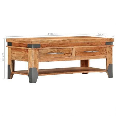 Coffee Table 110x52x45 cm Solid Wood Acacia