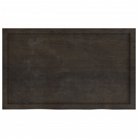 Wall Shelf Dark Brown 100x60x(2-6) cm Treated Solid Wood Oak