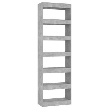 Book Cabinet/Room Divider Concrete Grey 60x30x198 cm