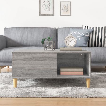 Coffee Table Grey Sonoma 80x80x36.5 cm Engineered Wood