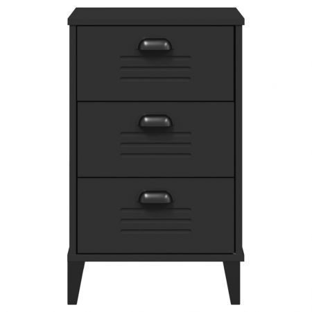 Bedside Cabinet VIKEN Black Engineered Wood