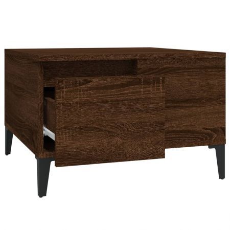 Coffee Table Brown Oak 55x55x36.5 cm Engineered Wood