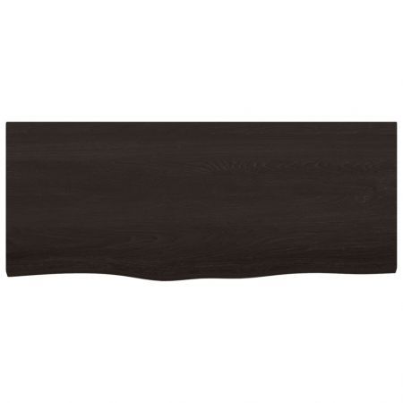 Wall Shelf Dark Brown 100x40x(2-6) cm Treated Solid Wood Oak